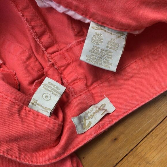 Seven7 coral ankle crop jeans women’s size 8 mid rise tangerine stretch denim - Picture 8 of 12